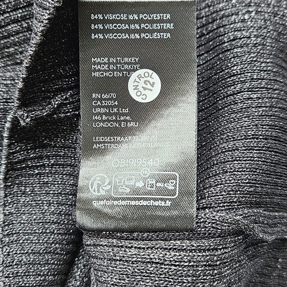 Anthropologie Complete The Look Woven-Sleeve Twofer Black Sparkly V Neck… - Picture 5 of 8